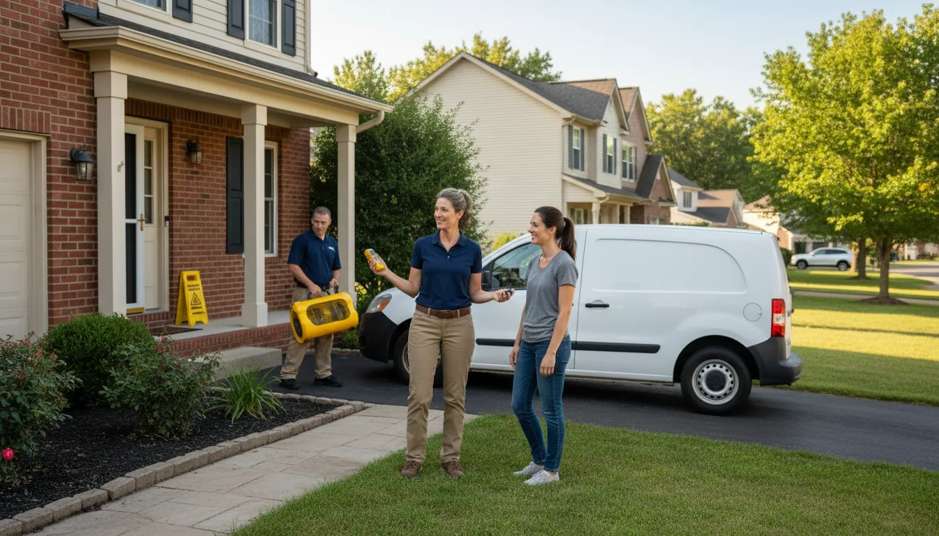 Residential water damage restoration in Needmore, PA